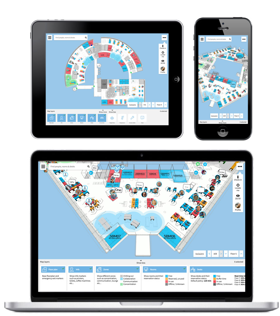 TietoEVRY Empathic Building Smart Office solution IoT data visualisation