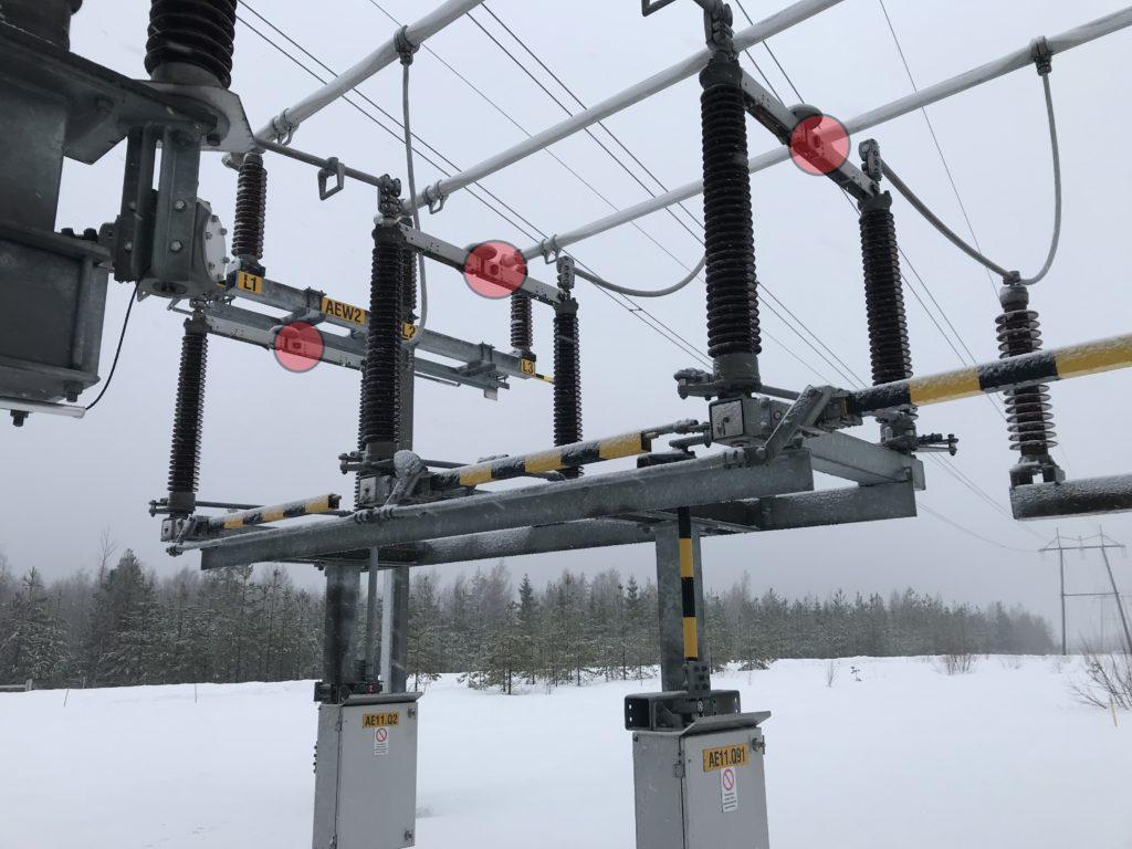 Fingrid power grid during winter