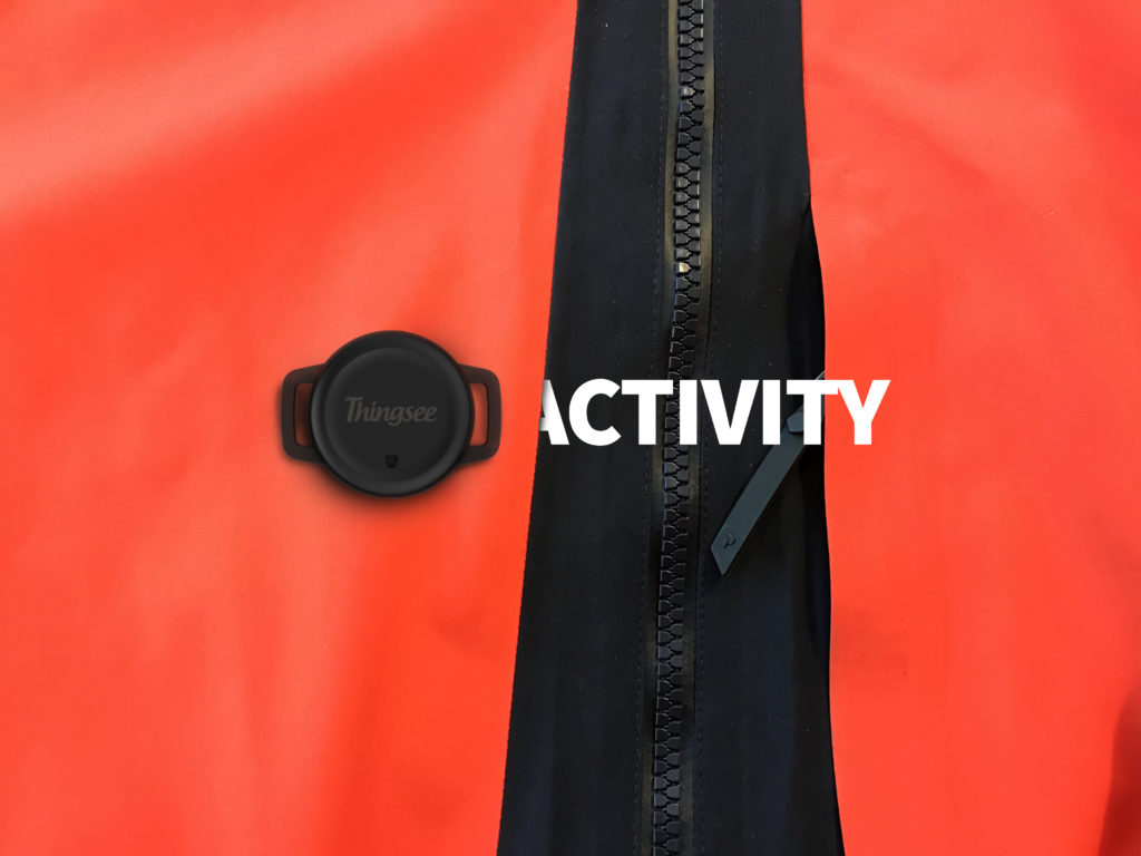 Thingsee activity garment usage monitoring IoT device
