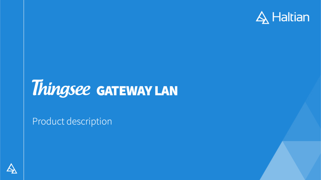 thingsee gateway lan download product description