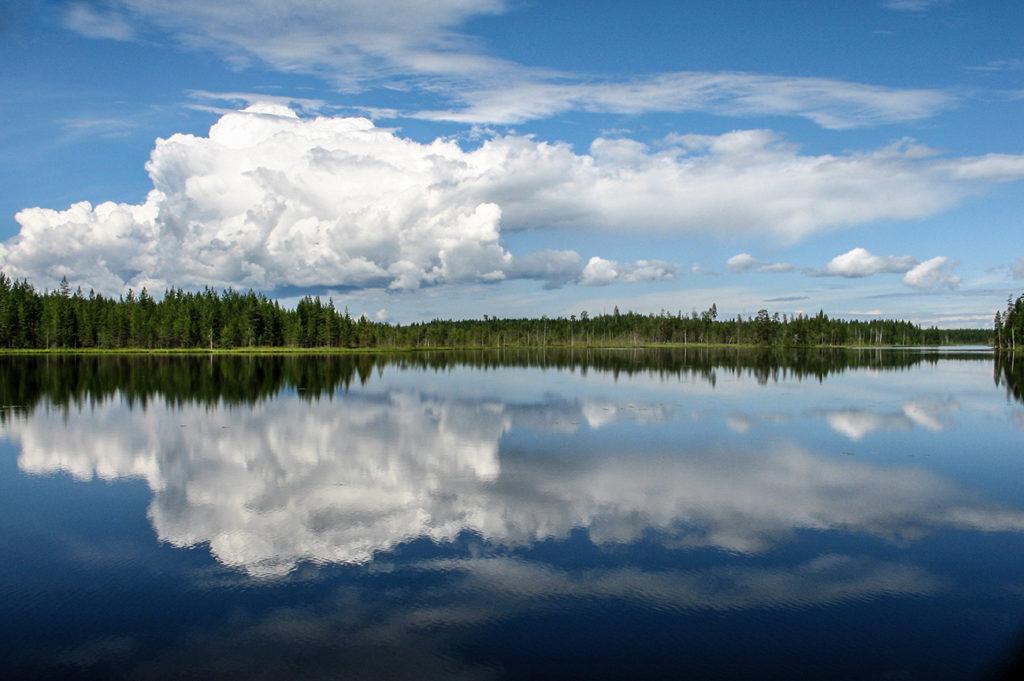 Finnish summer at a sunny lake