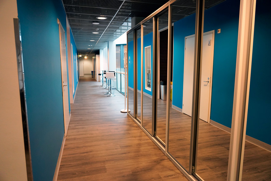 Haltian new office hallway