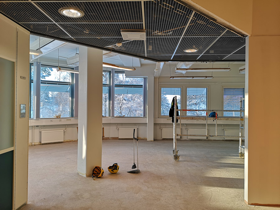 office wing during renovation
