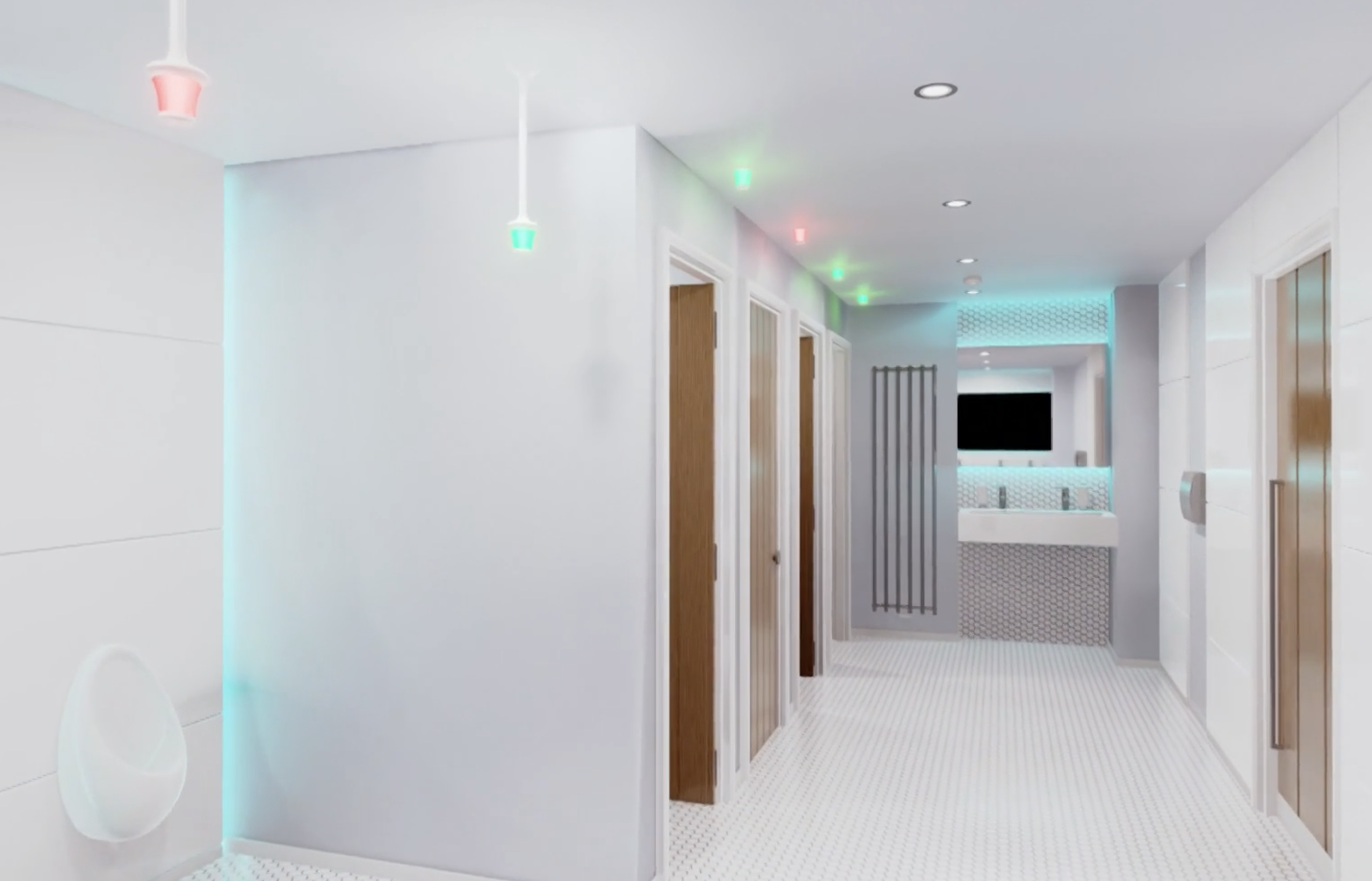 LooLight smart cubicle occupancy system for smart washrooms