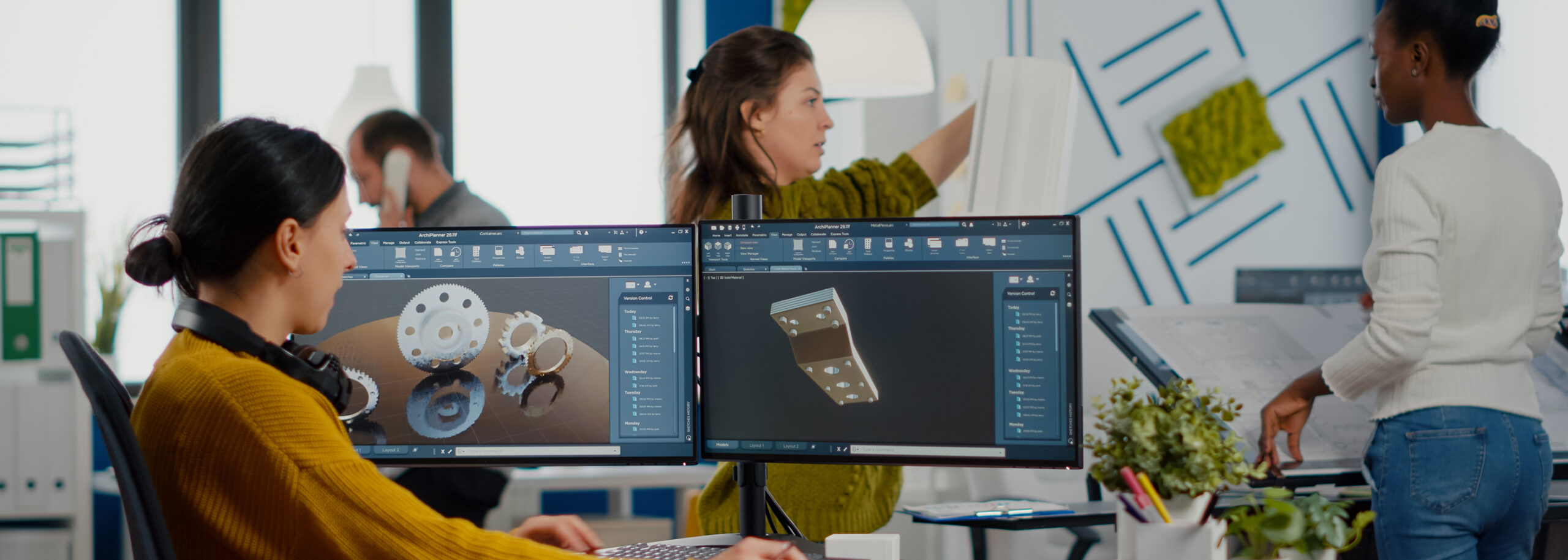 Product development services in operation at a office environment