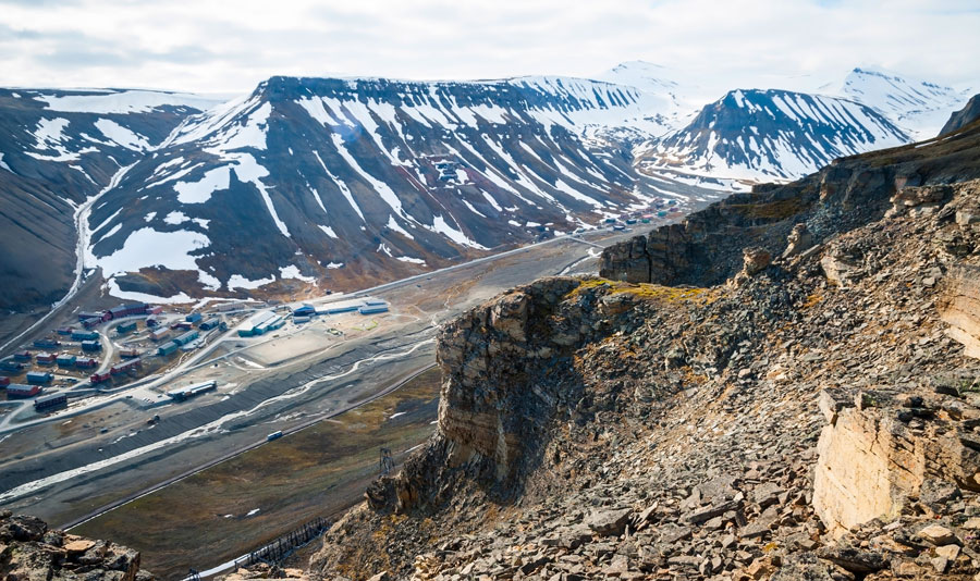 Remote industrial location in the mountains