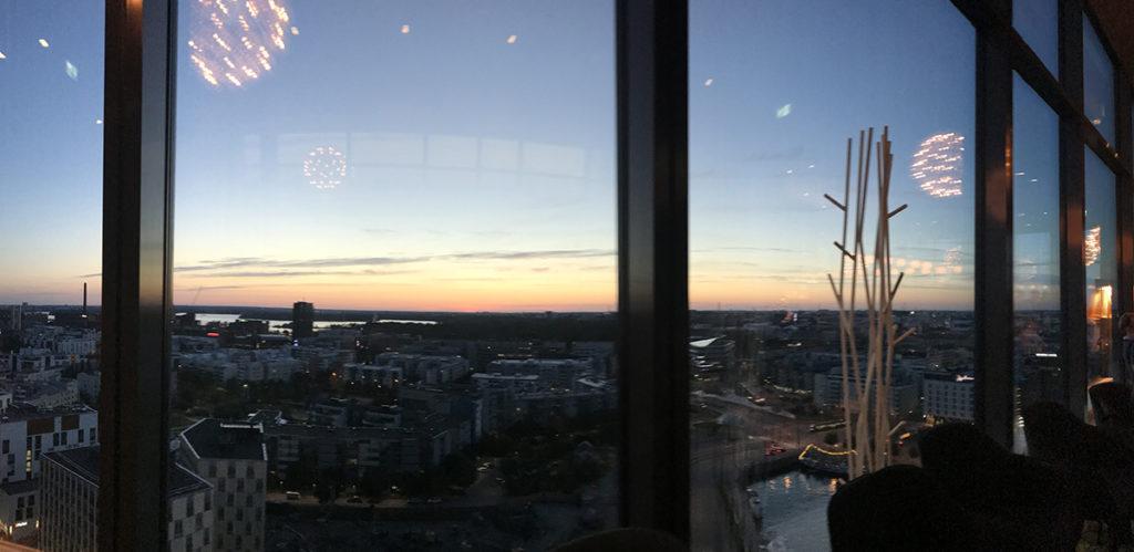 Sky bar at Clarion Helsinki, sky view