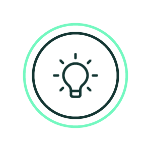 solution icon, green, light