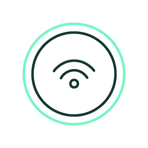 wireless icon, green, light