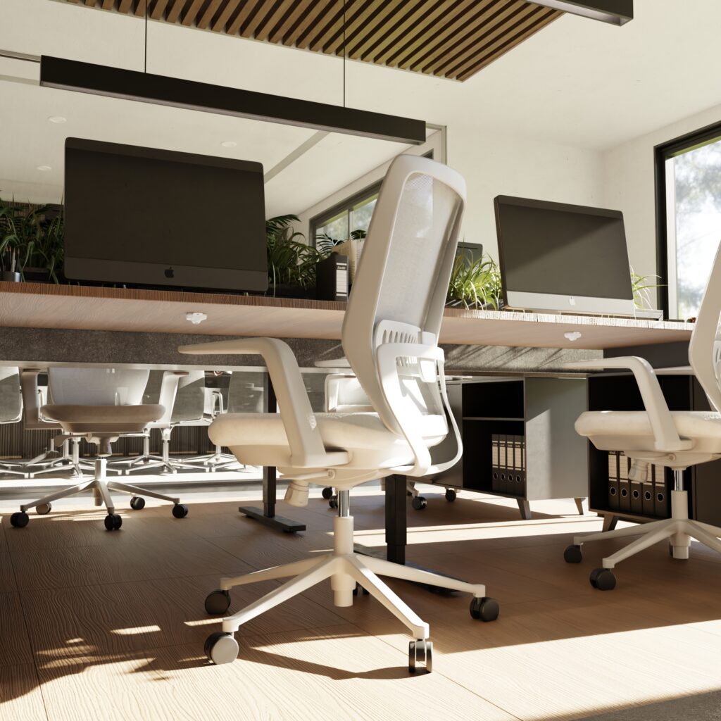 Smart office with occupancy sensors under the desks