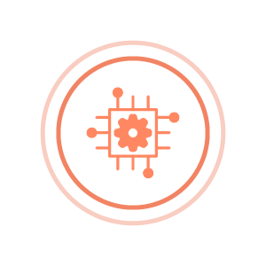 Orange hardware icon with white background